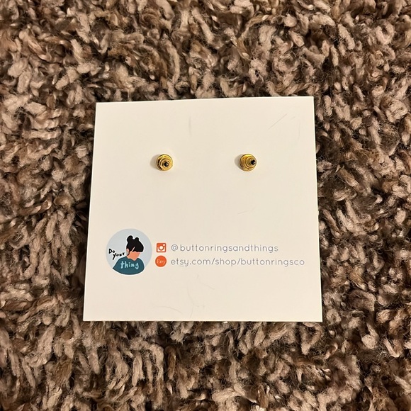 Tassel earrings made by Button Rings and Things. - Picture 2 of 2